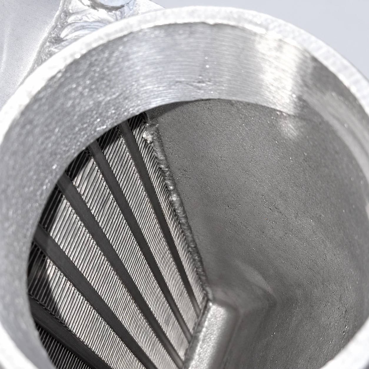 close-up · Air-side internal fins