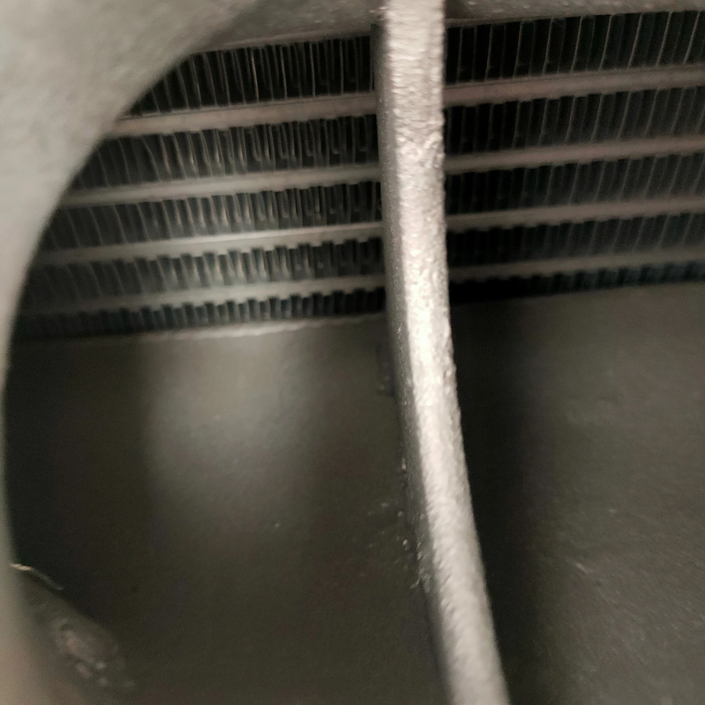 Original close-up of internal air-side fins