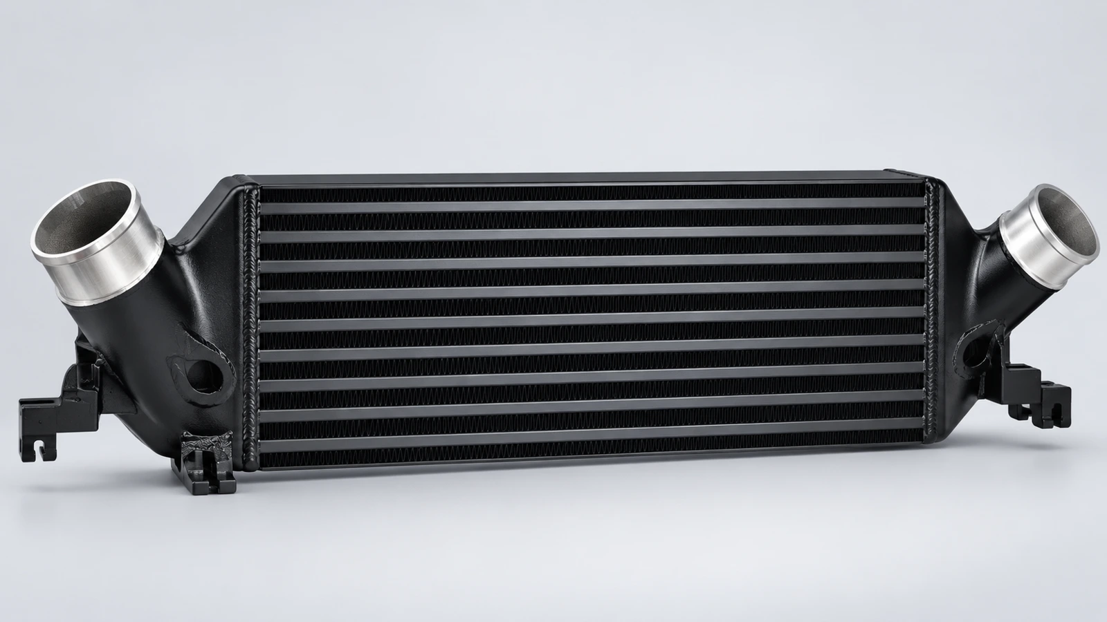 Ford Mustang EcoBoost 2015+ Intercooler: Opposite angled view · Connection and end tank