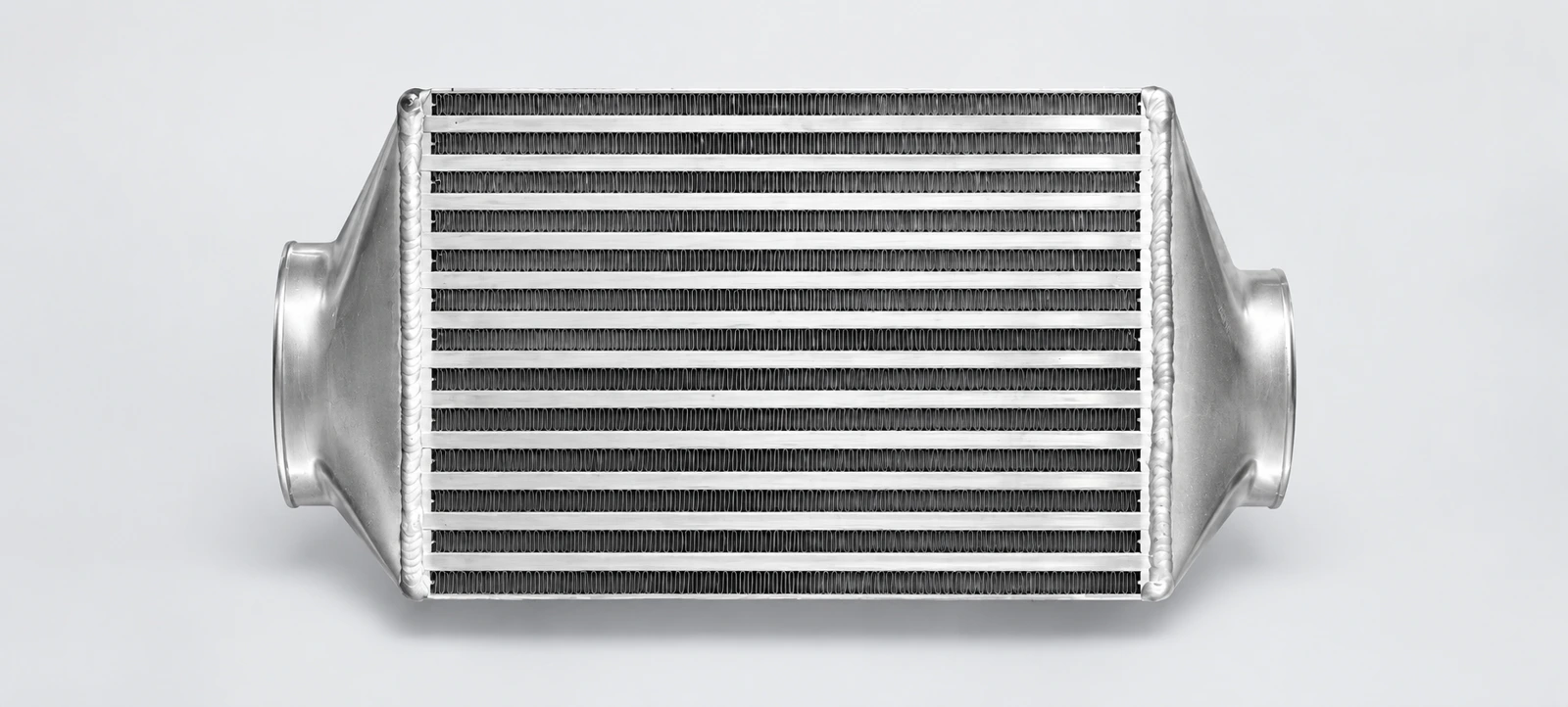 Core-face view · Fins and air connections