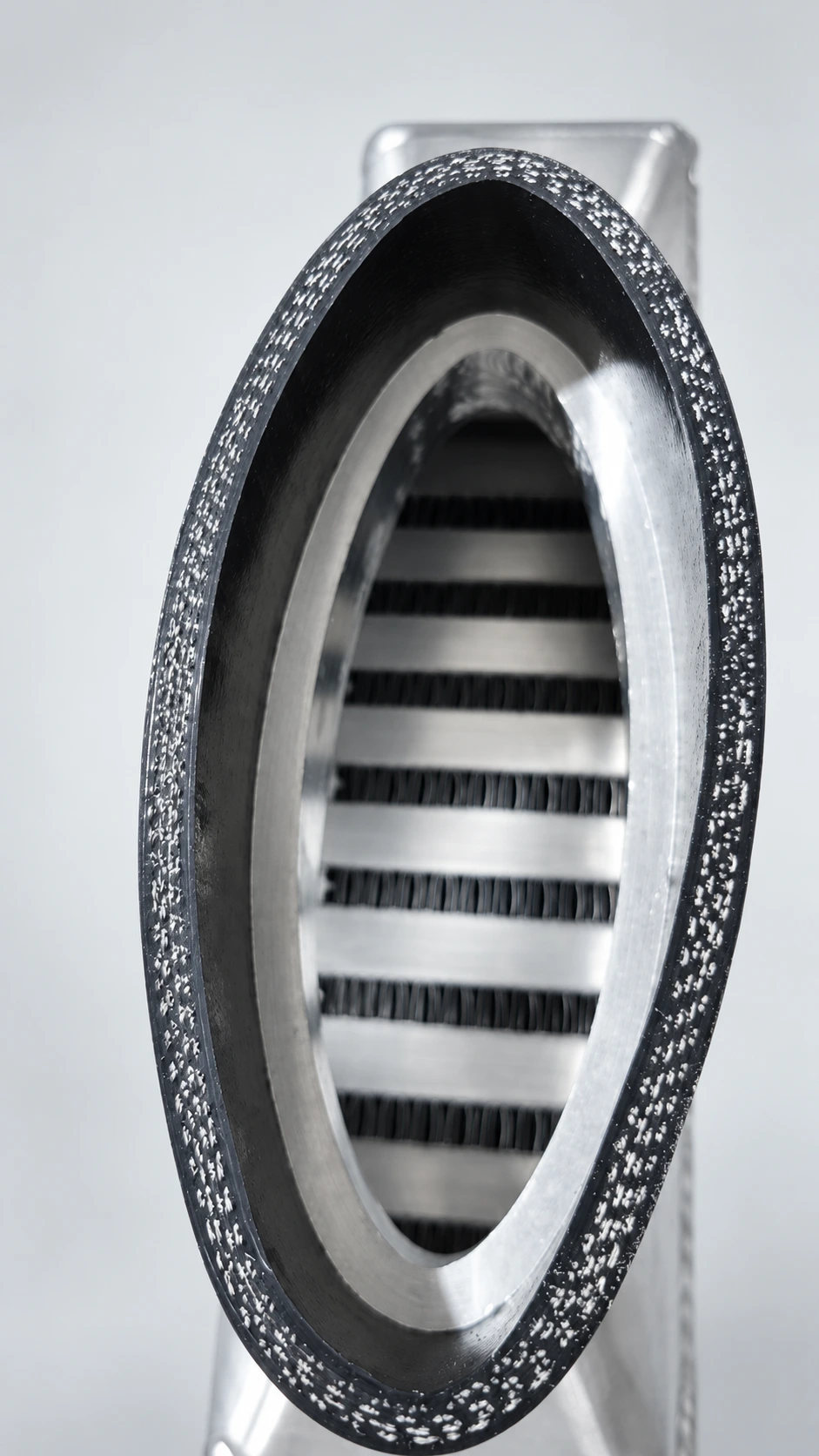 Silicone hose opening and reinforced wall