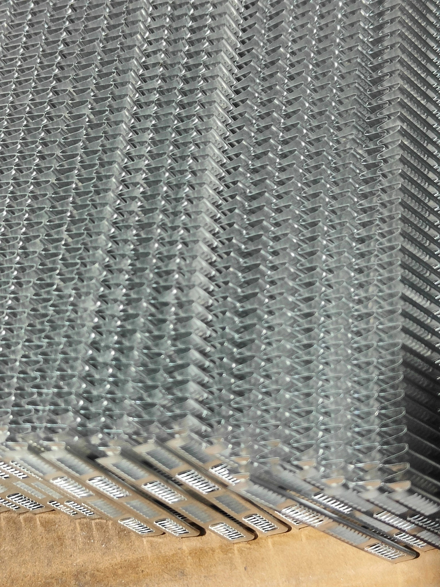 Air-passage fin material before assembly